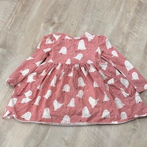 Flapdoodles Pink Ghost Pattern Dress